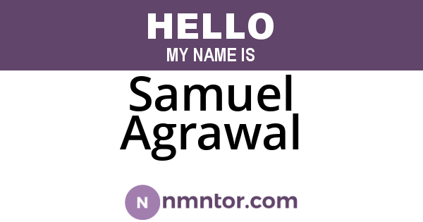 Samuel Agrawal