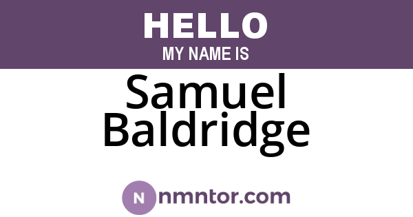 Samuel Baldridge