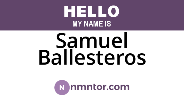 Samuel Ballesteros