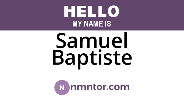 Samuel Baptiste