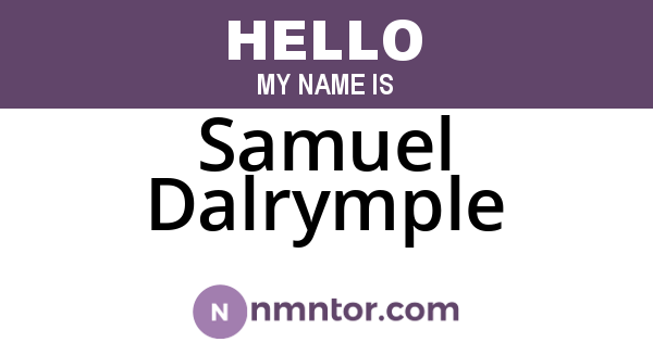 Samuel Dalrymple