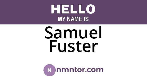 Samuel Fuster