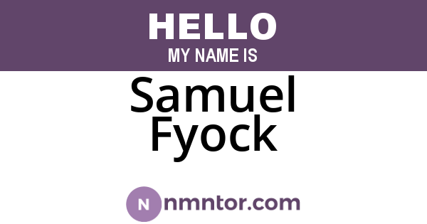 Samuel Fyock
