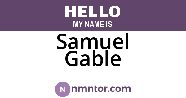 Samuel Gable
