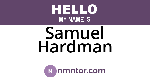 Samuel Hardman