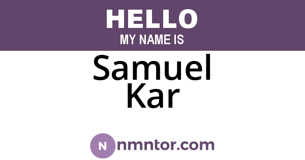 Samuel Kar