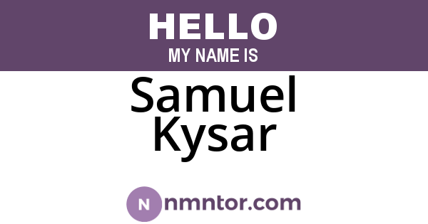 Samuel Kysar