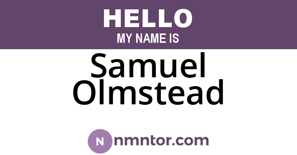 Samuel Olmstead