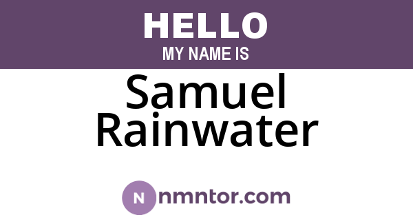 Samuel Rainwater