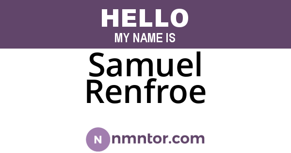 Samuel Renfroe