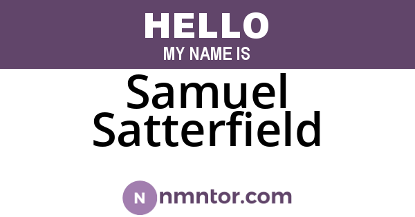Samuel Satterfield