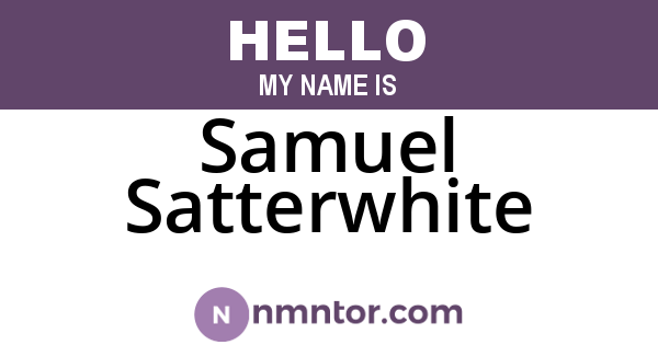 Samuel Satterwhite