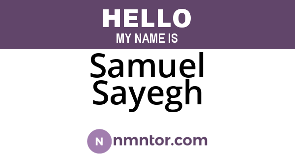 Samuel Sayegh