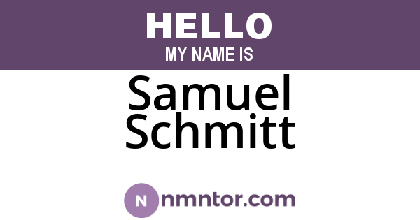 Samuel Schmitt