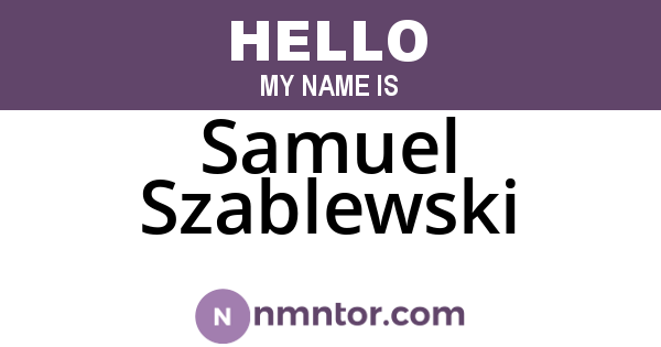 Samuel Szablewski