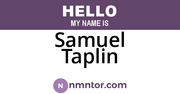 Samuel Taplin