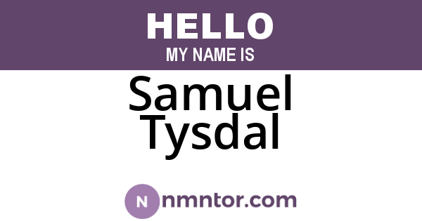 Samuel Tysdal