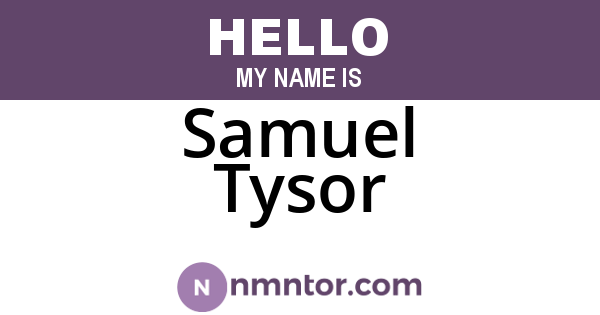 Samuel Tysor