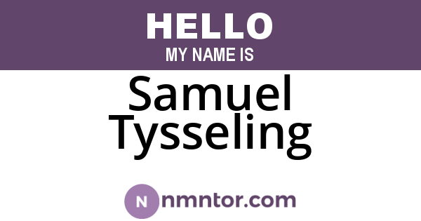 Samuel Tysseling