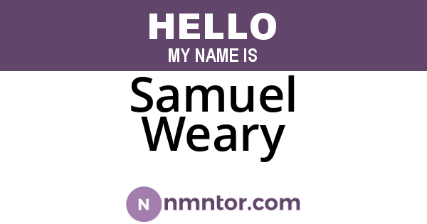 Samuel Weary