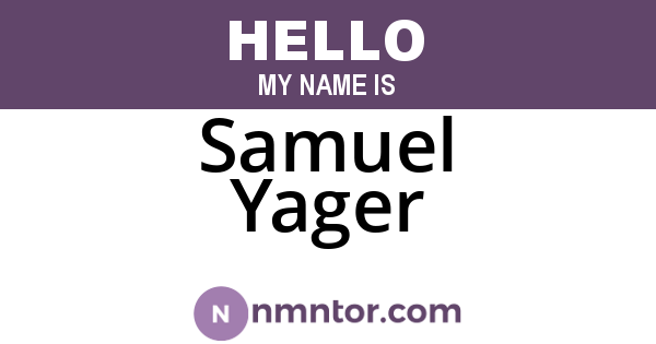 Samuel Yager