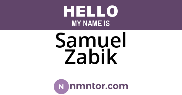 Samuel Zabik