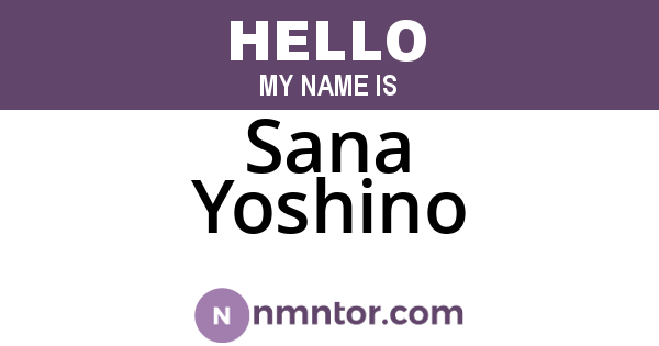 Sana Yoshino