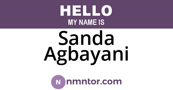 Sanda Agbayani