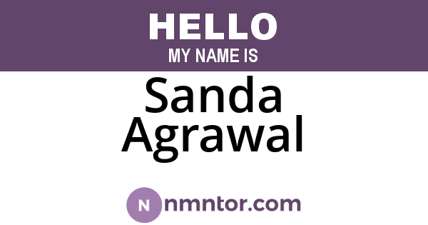 Sanda Agrawal