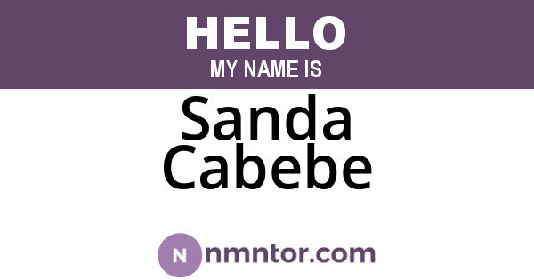 Sanda Cabebe