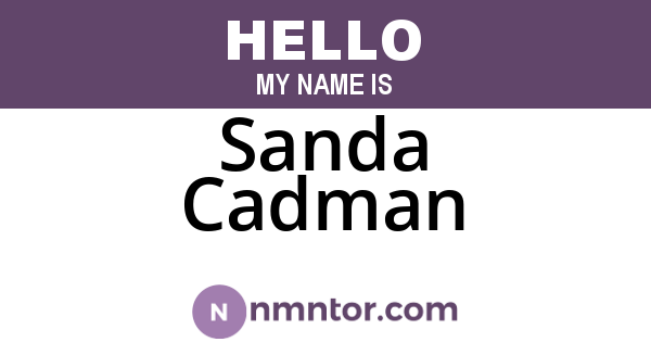 Sanda Cadman