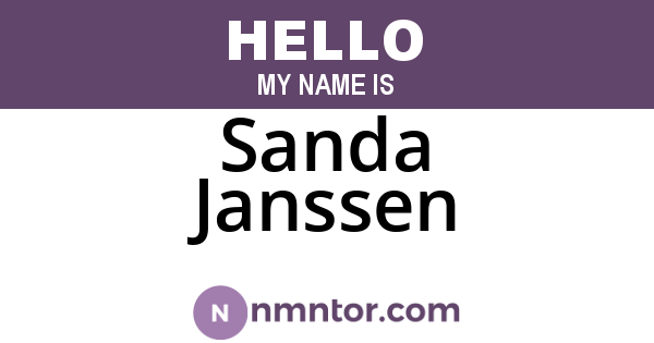 Sanda Janssen