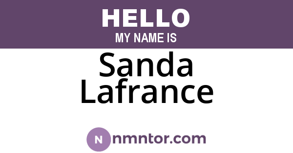 Sanda Lafrance