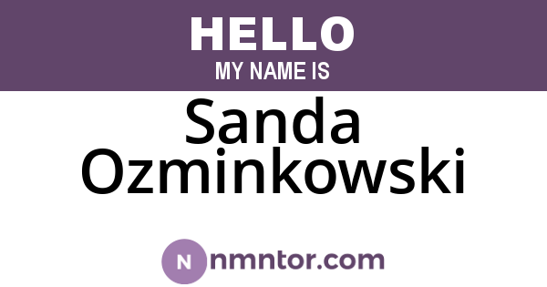 Sanda Ozminkowski