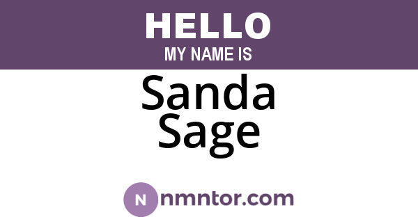 Sanda Sage