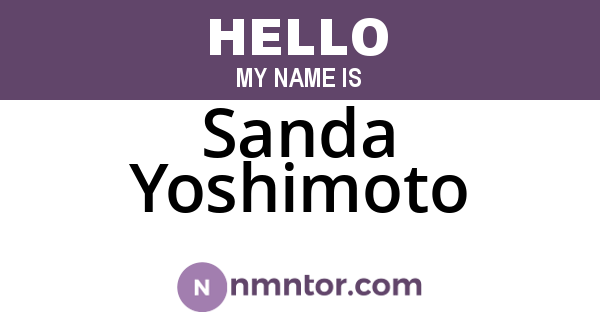 Sanda Yoshimoto