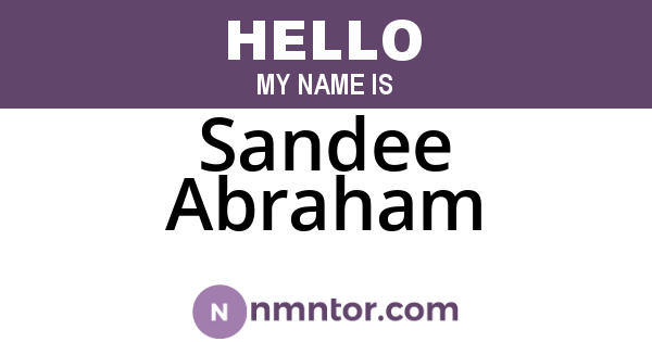 Sandee Abraham