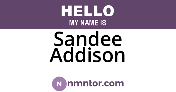 Sandee Addison