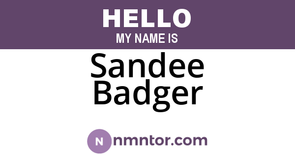 Sandee Badger