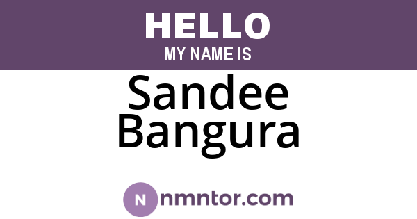 Sandee Bangura