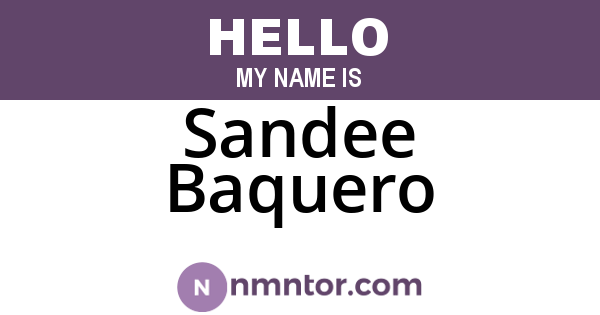 Sandee Baquero