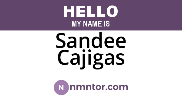 Sandee Cajigas