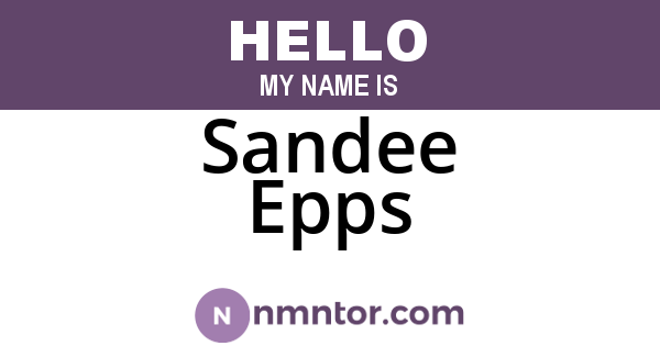 Sandee Epps