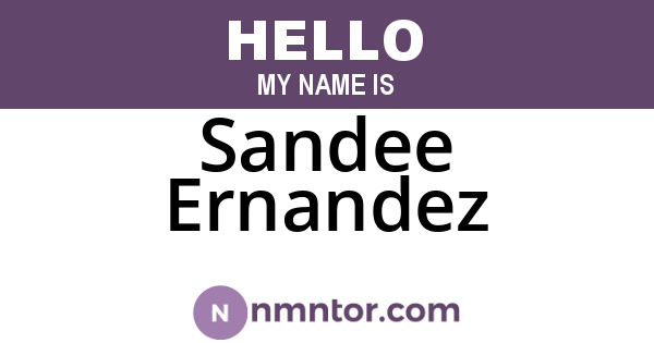 Sandee Ernandez