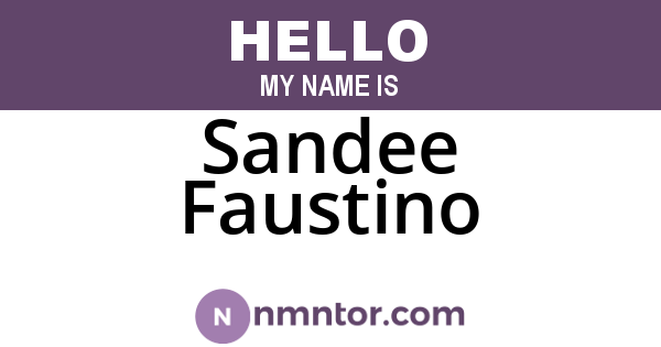 Sandee Faustino
