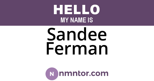 Sandee Ferman
