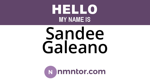 Sandee Galeano