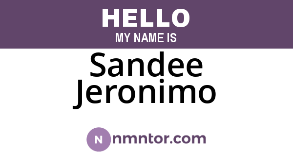 Sandee Jeronimo