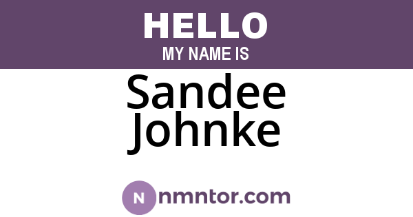 Sandee Johnke