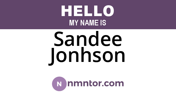 Sandee Jonhson
